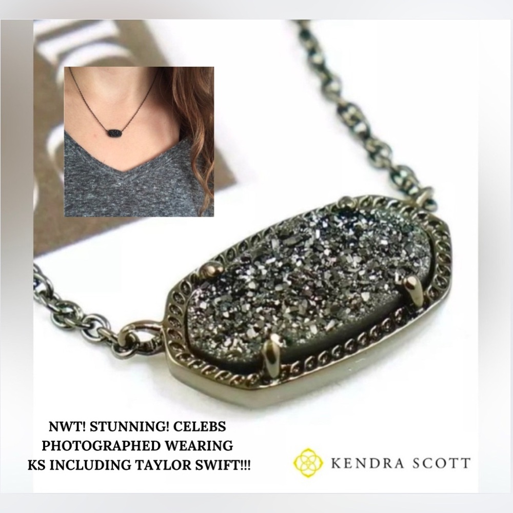 NWT! #1 BEST SELLER! KENDRA SCOTT DRUZY QUARTZ 14K PLATED! WORN BY CELEBRITIES!